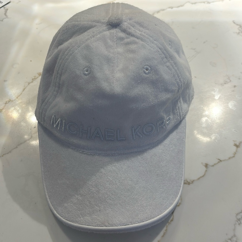 Michael Kors terry cloth hat, white like new
